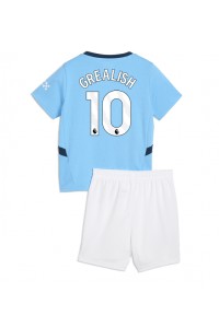 Fotbalové Dres Manchester City Jack Grealish #10 Dětské Domácí Oblečení 2024-25 Krátký Rukáv (+ trenýrky)